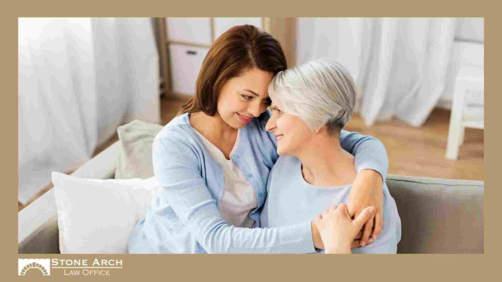 A mother and daughter discussing smart inheritance planning with a Minneapolis estate planning attorney